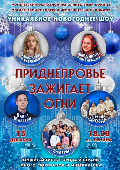 Впервые в&nbsp;Могилеве! Молодежное новогоднее патриотическое шоу!